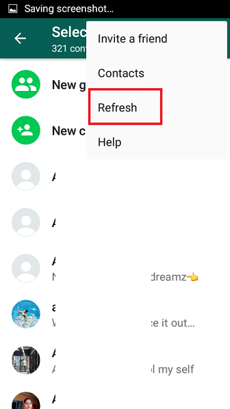 whatsapp icon not showing in contacts