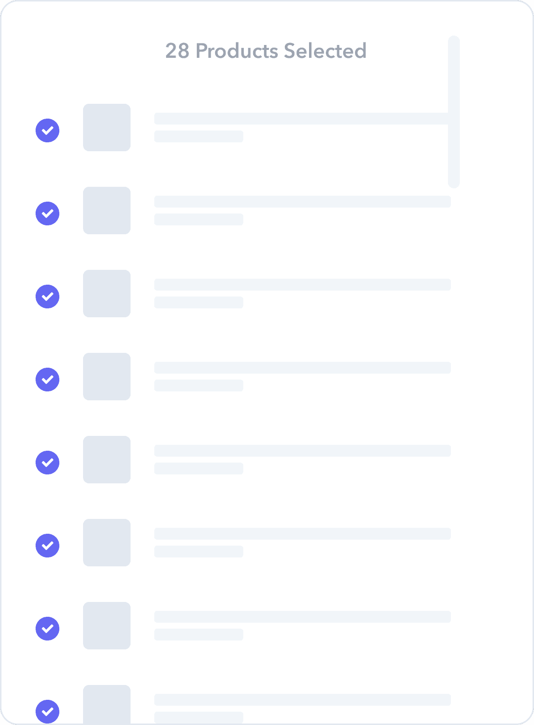 product list