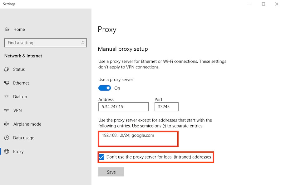 Step 6 how to configure Microsoft Edge browser for proxy servers