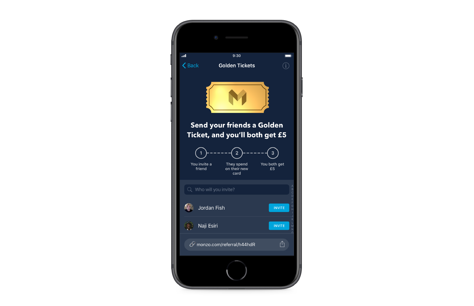 Screenshot of Golden Tickets