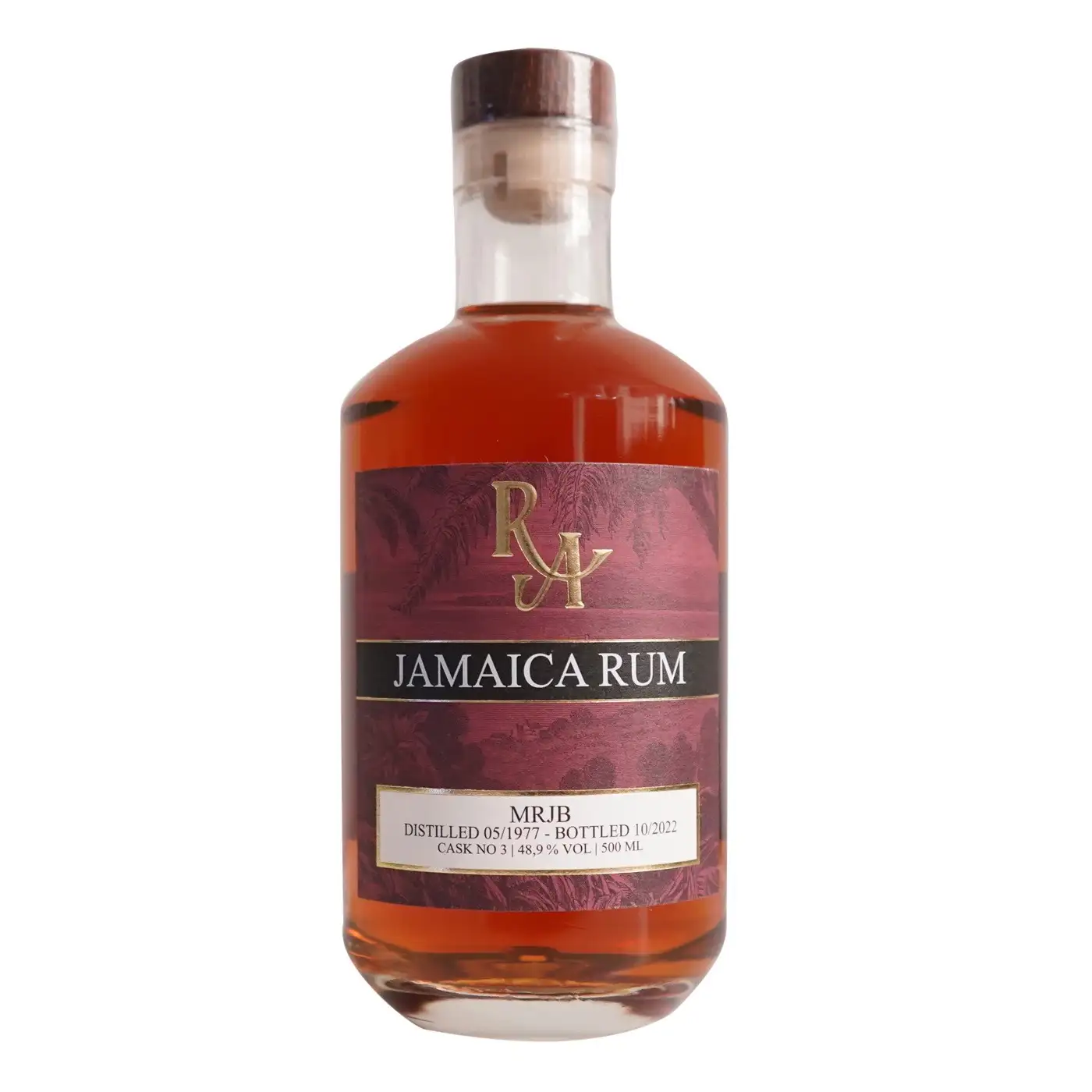 Image of the front of the bottle of the rum Rum Artesanal Jamaica Rum MRJB