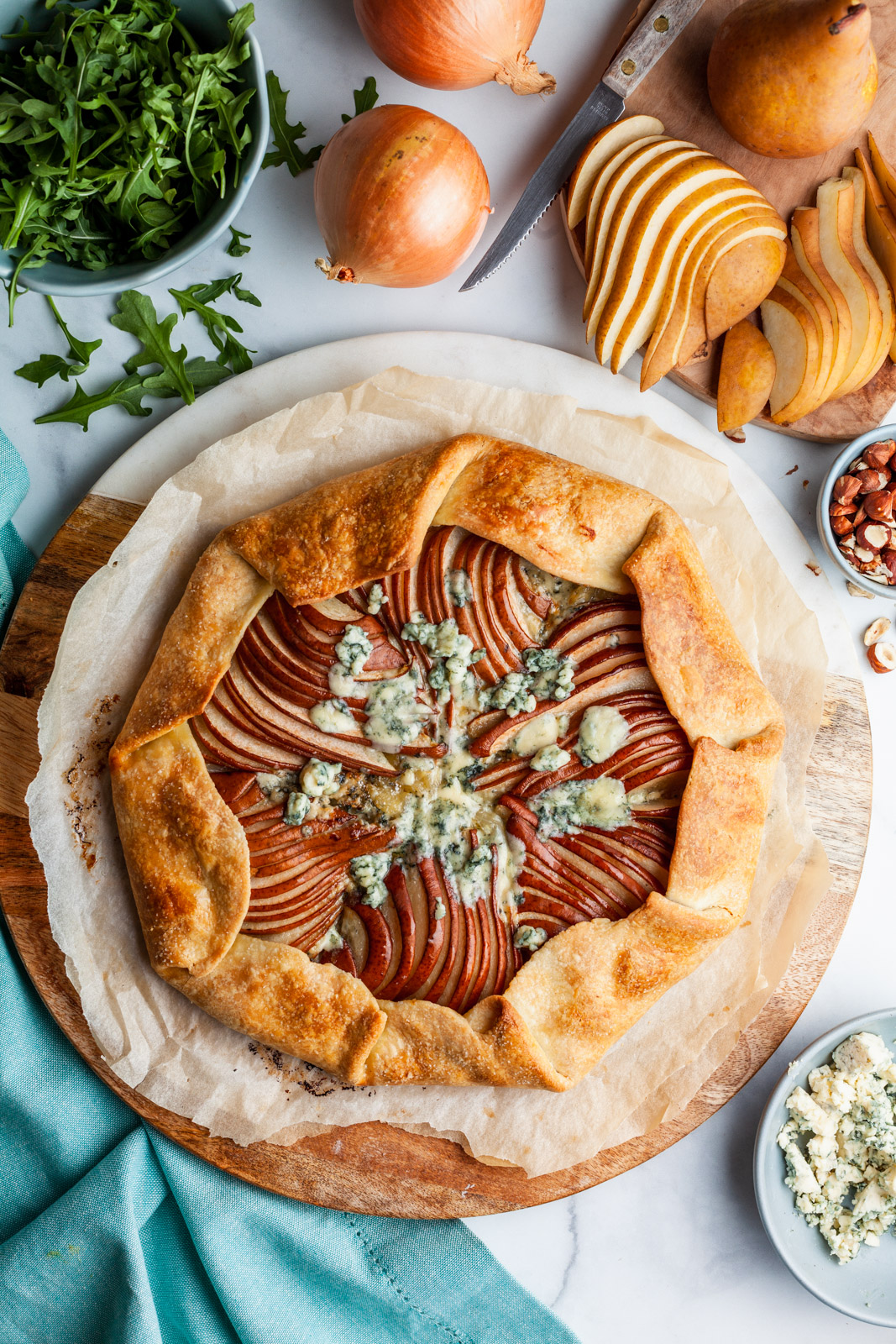 Pear and Blue Cheese Savoury Galette