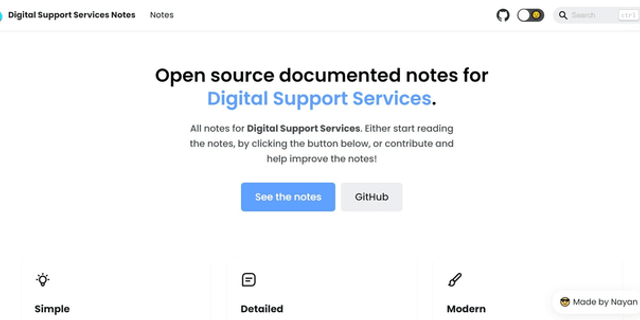 Digital Support Services Notes