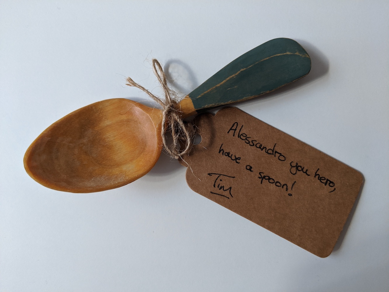 Hand-crafted wooden spoon
