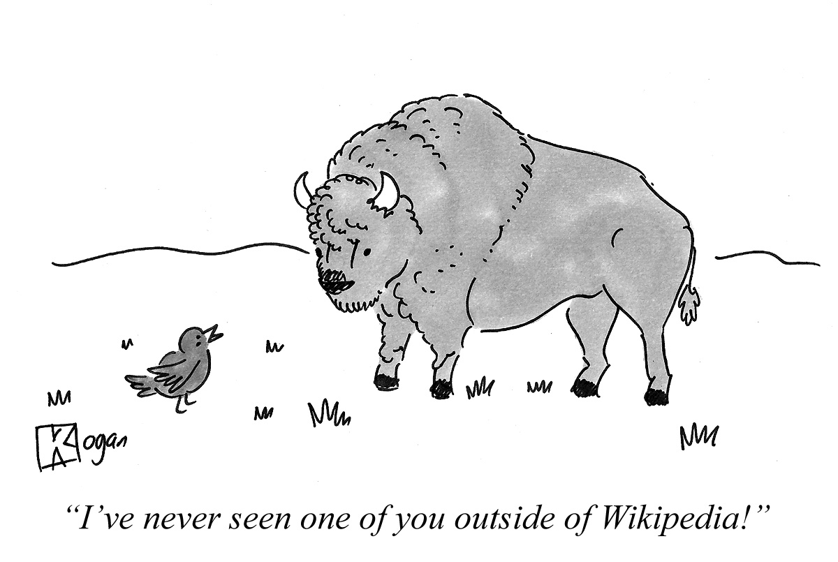 I've never seen one of you outside of Wikipedia!