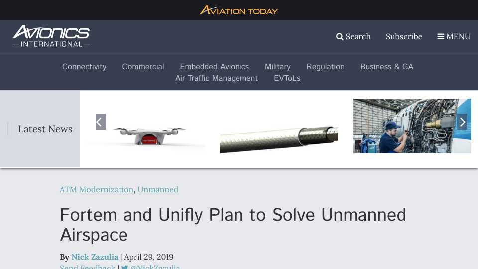 Fortem and Unifly Plan to Solve Unmanned Airspace