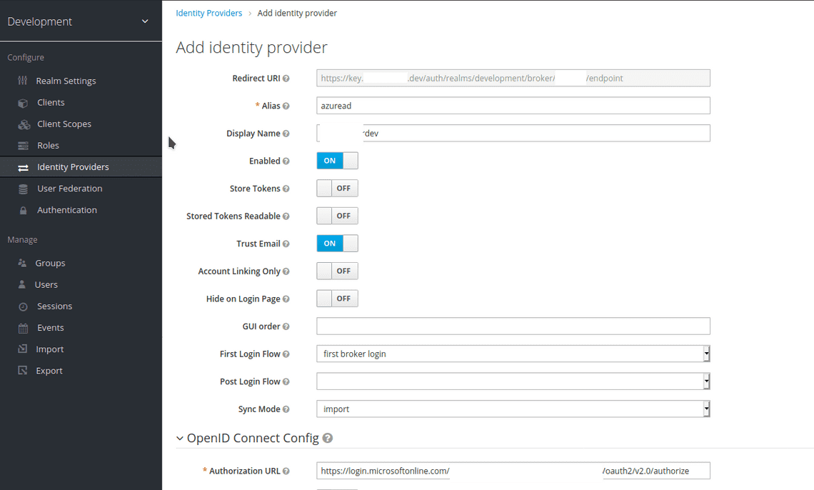 at home Part 6 Keycloak authentication and Azure Active