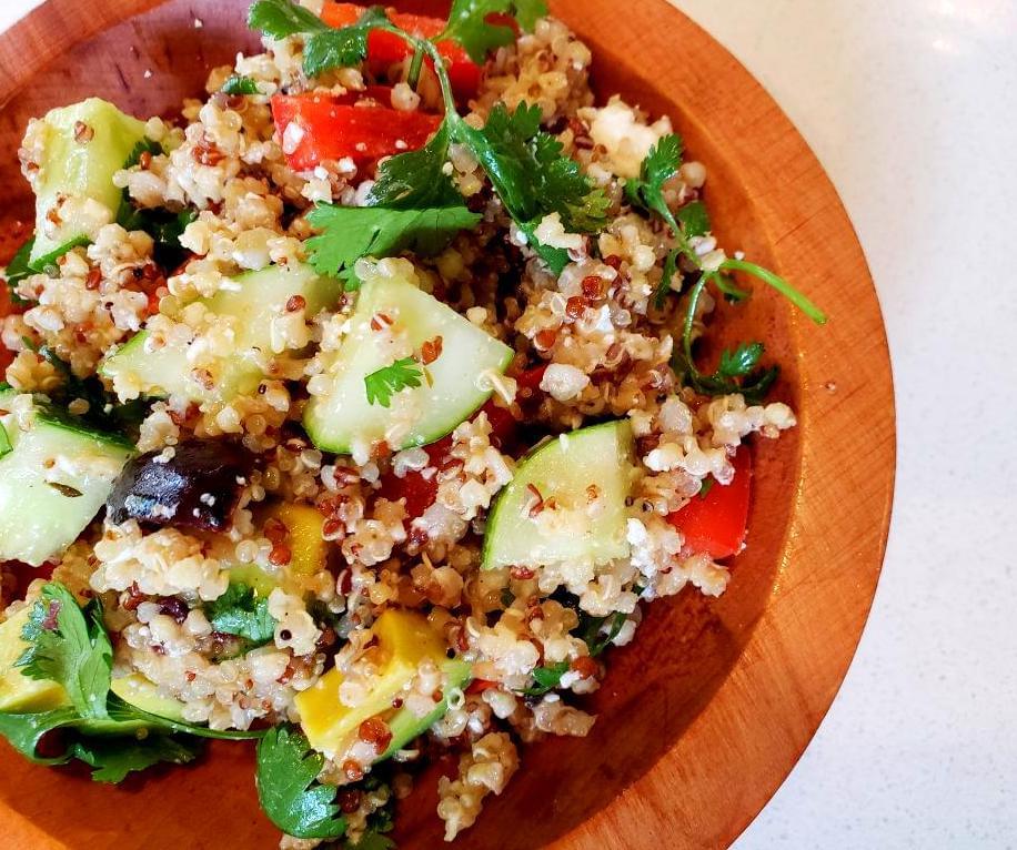 Mediterranean quinoa bowl