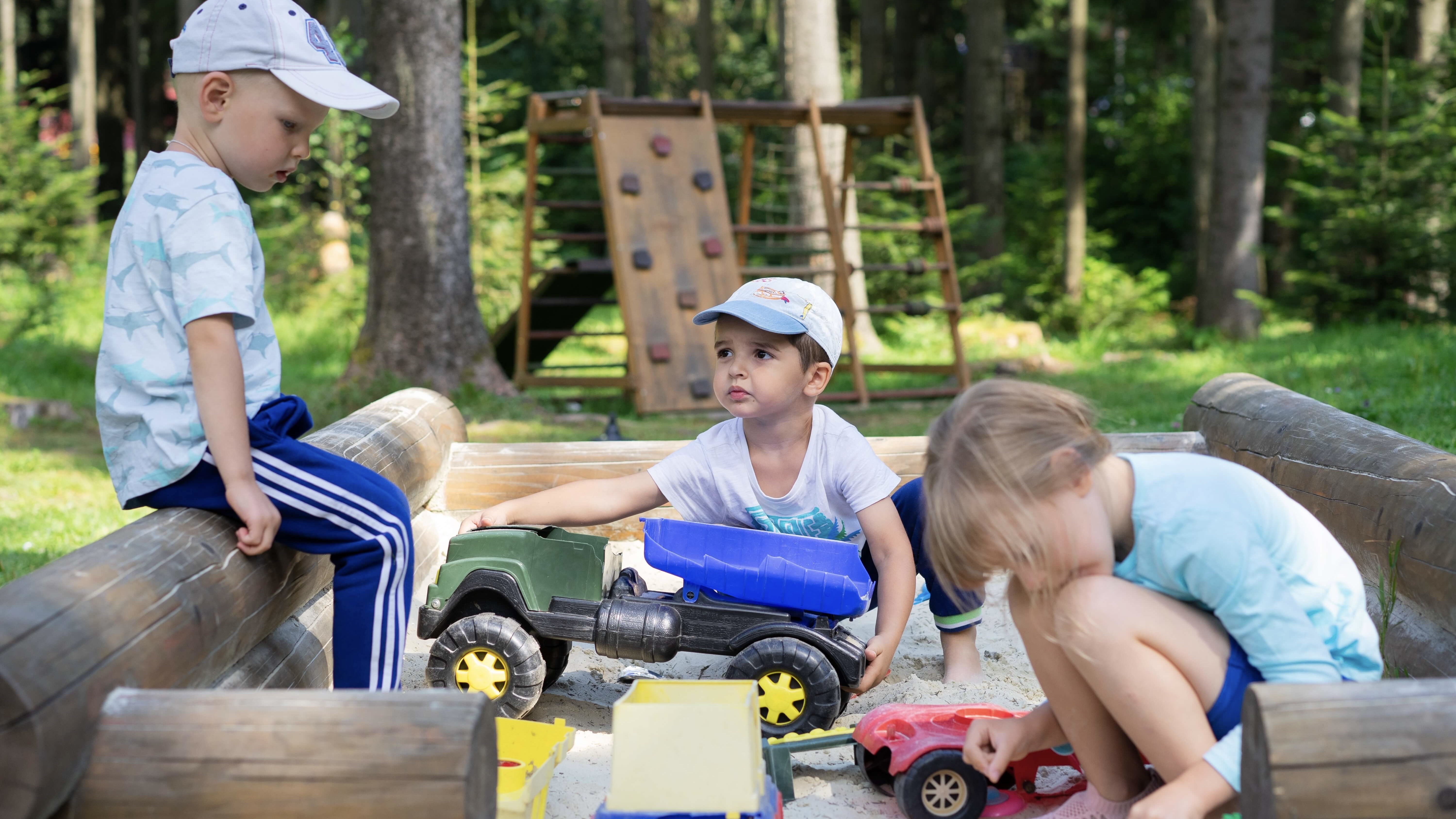 Outdoor play in the sandbox