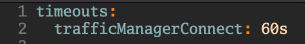 Change: Traffic Manager Connect Timeout