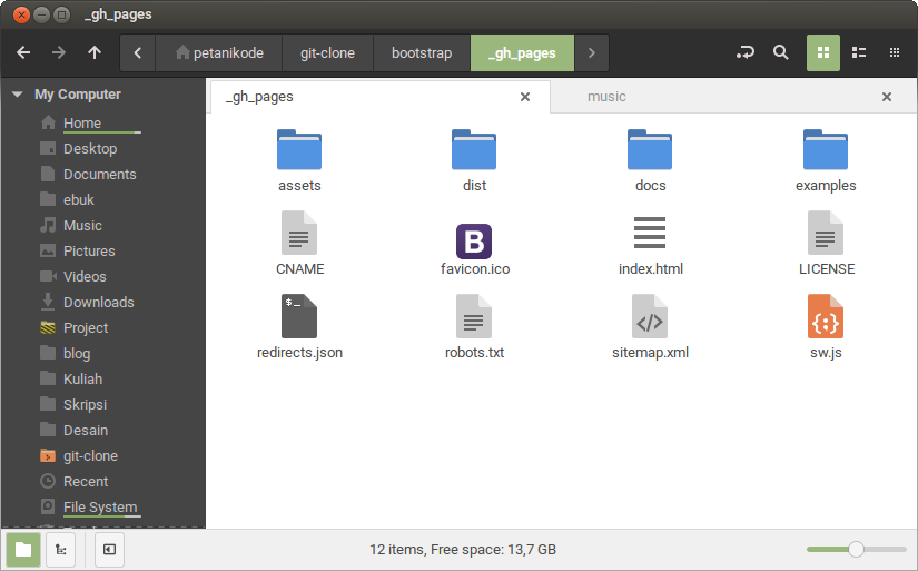 Hasil Kompilasi dokumentasi bootstrap