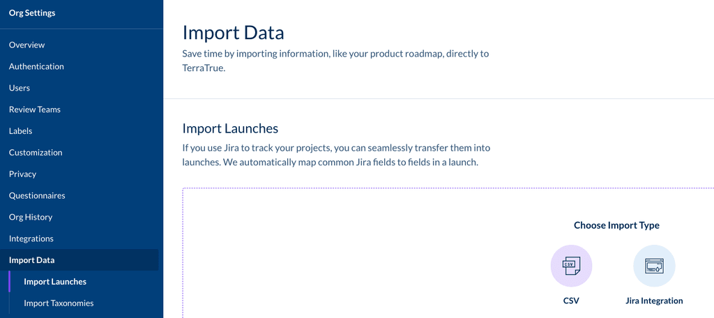 Bulk importing Jira issues page. 