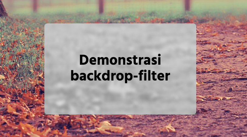 Gabungan blur dan grayscale function backdrop-filter