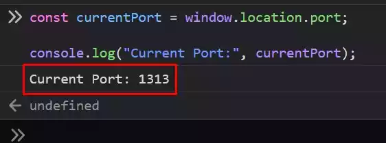 How to Get Current Port Number in JavaScript?