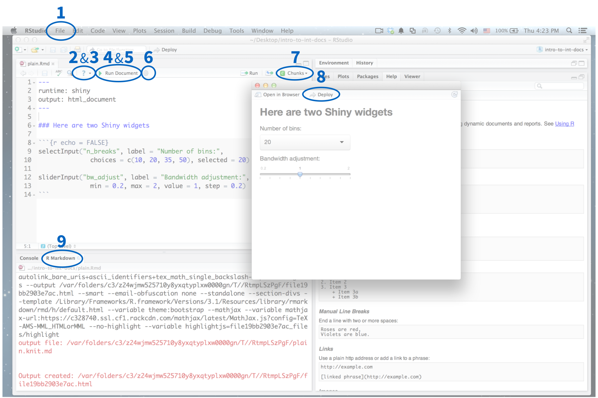 create table in r markdown