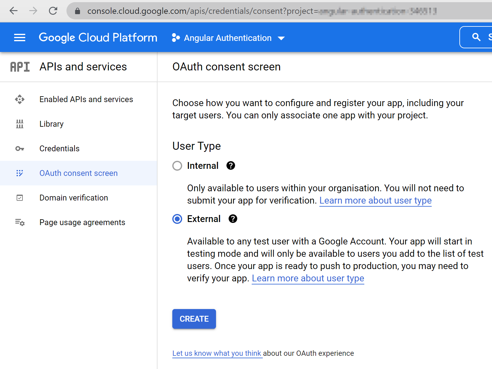 Configuring OAuth consent screen in GCP console