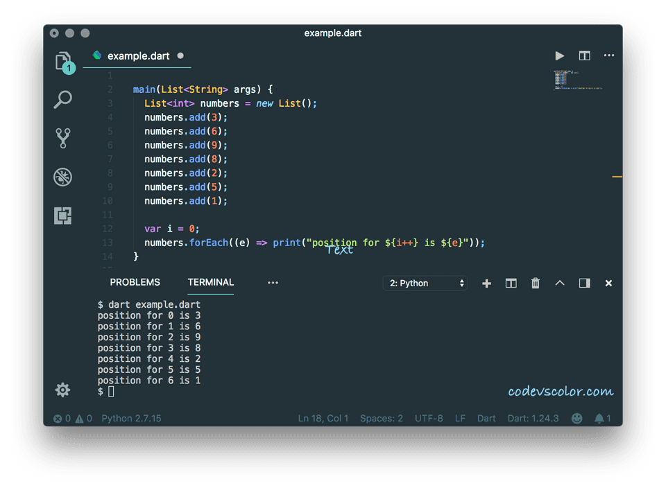 dart-example-program-to-iterate-through-a-list-codevscolor