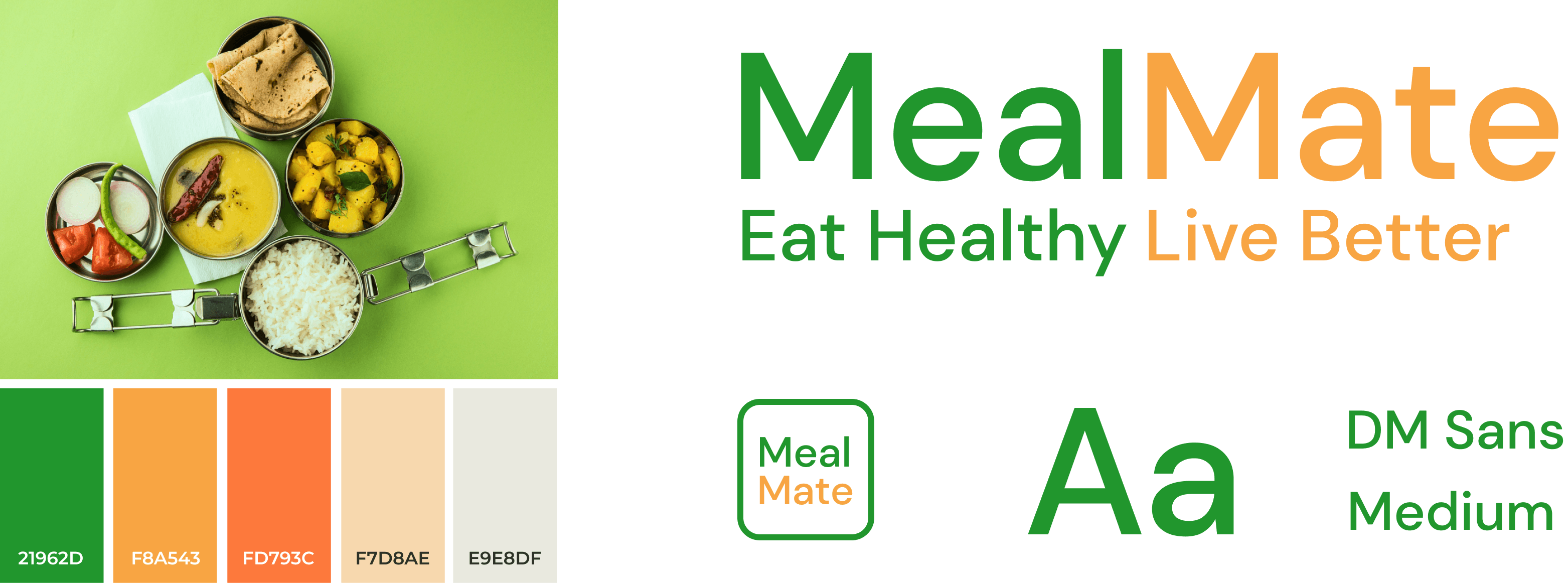 Mealmate color scheme and logo