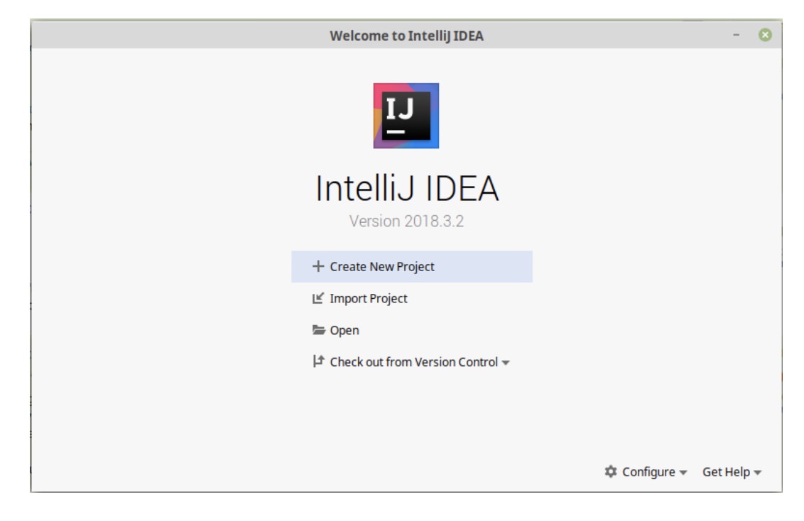 Welcome to IntelliJ page screen capture