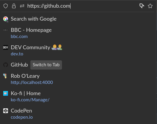 github traffic page in dark mode