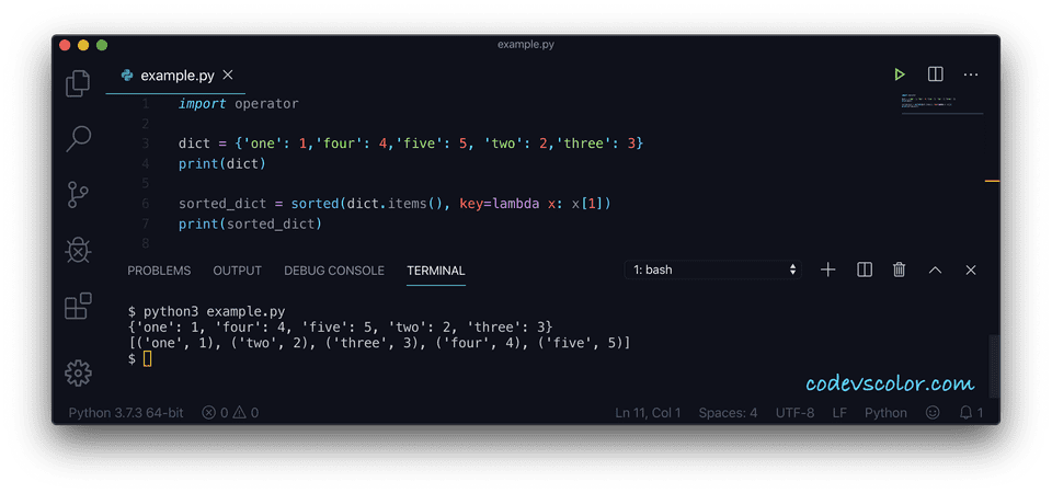 sort-a-python-dictionary-by-values-codevscolor