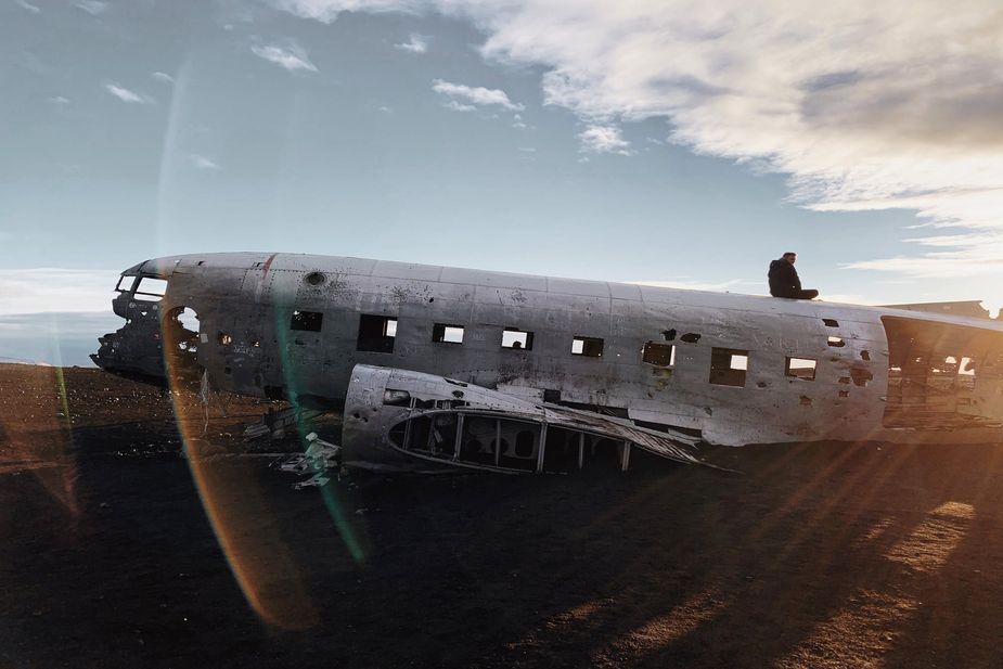 Flugzeugwrack, DC-3, Island