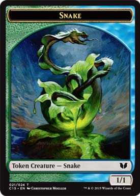 1/1 Green Blue Snake Creature Token | MTG.onl Tokens