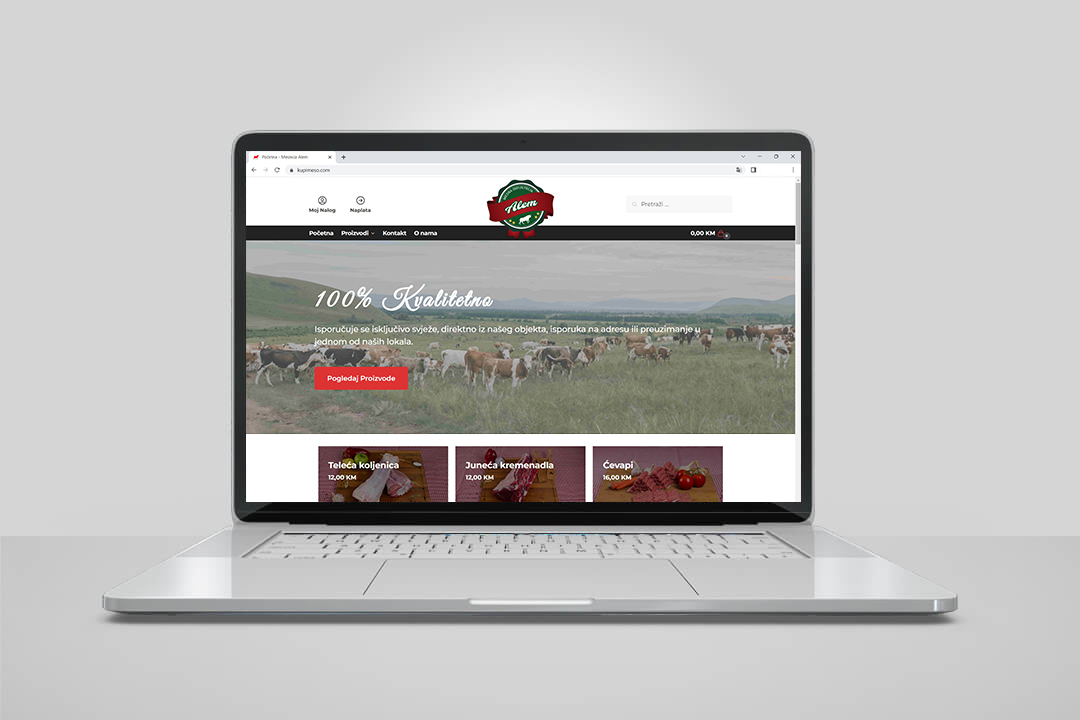 Project KupiMeso Online Shop, Website Design