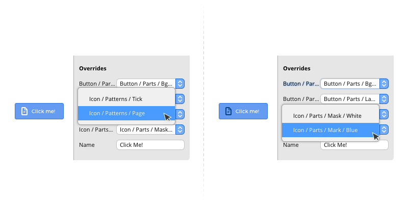 Using a combination of symbol overrides and masks lets you pick an icon and change it’s colour