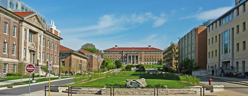 Campus view of the University of Wisconsin
