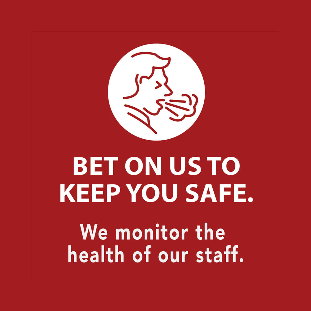 ho chunk's bet on us to keep you safe campaign graphic