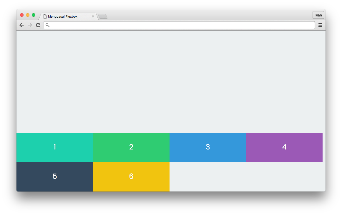 Meratakan item-item diakhir cross axis