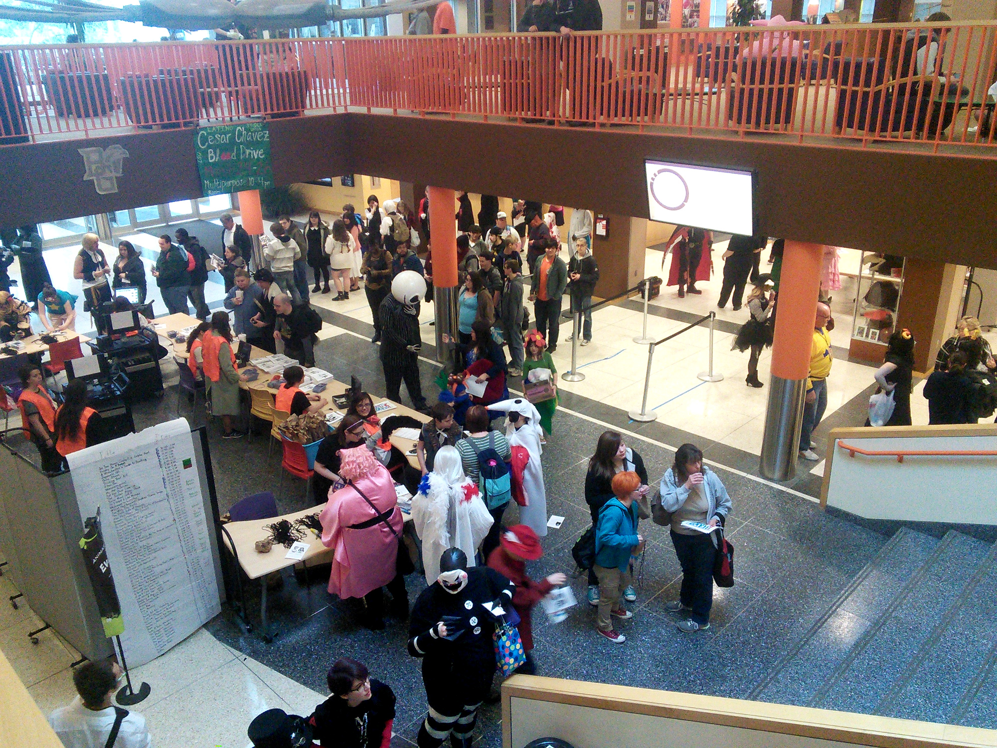 The Animarathon XIII Admissions Desk.