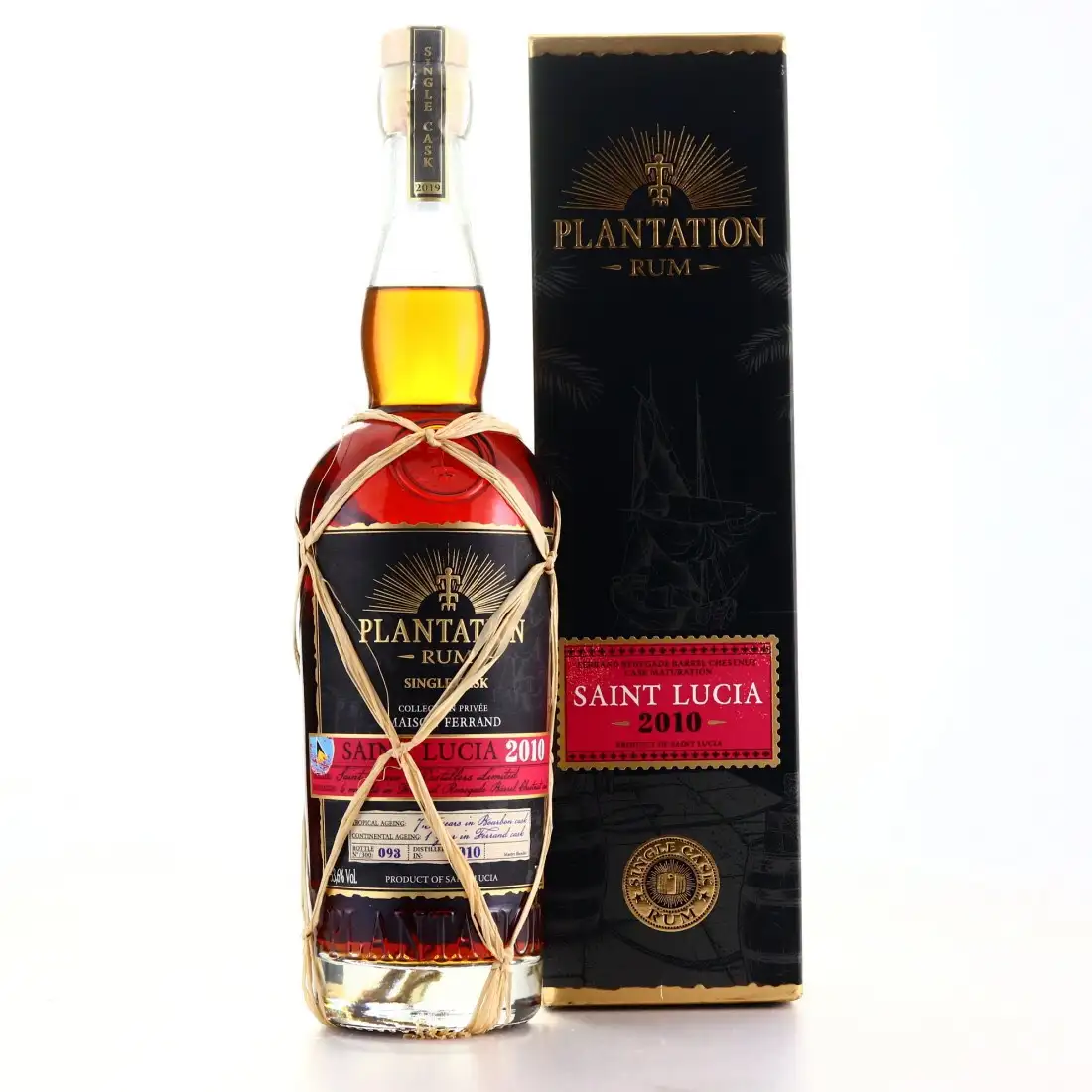 Image of the front of the bottle of the rum Plantation Saint Lucia