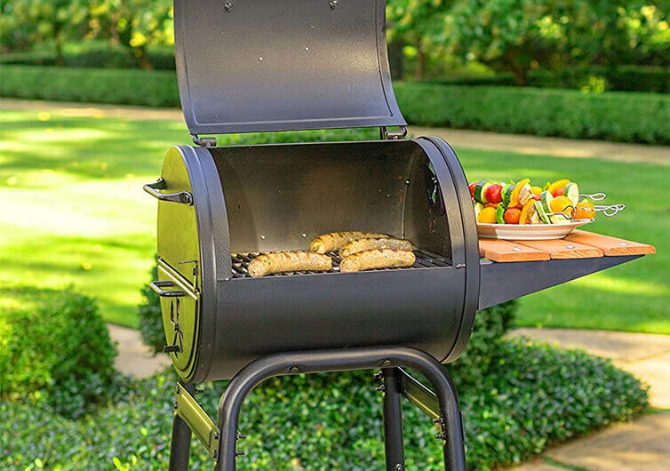 Char-Griller Patio Pro Charcoal Grill Open