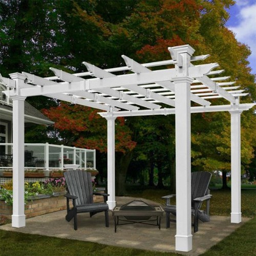 BackYard Shade Structures | Vinyl Pergola Kit | Mandalay Pergola VA42035