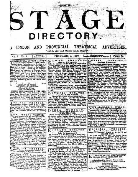 The first issue from February 1880