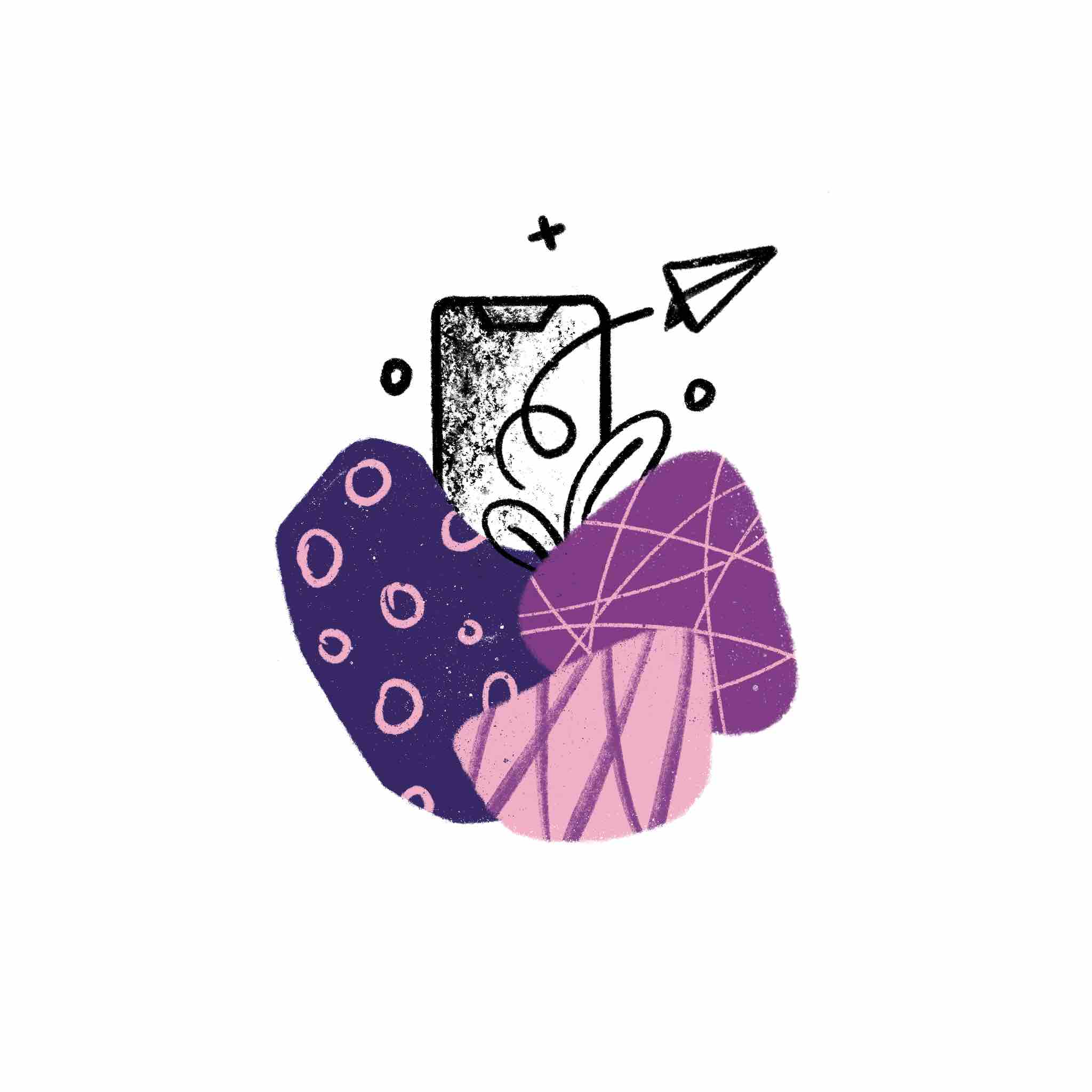 colorful abstract phone drawing