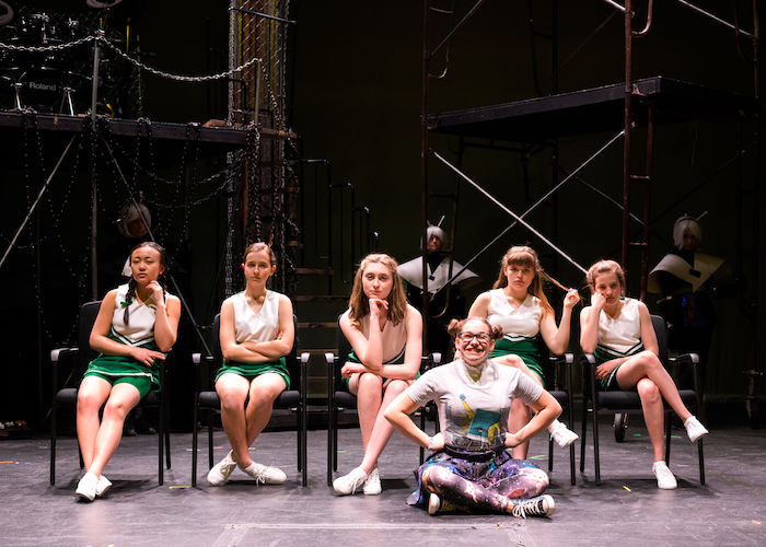 Promotional photo for the Egyptian Youtheatre production of CHEERLEADERS VS. ALIENS, photo by Amy Livingston.