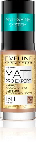 EVELINE MATT PRO EXPERT hosszantartó mattító alapozó NO.400 meleg bézs 30 ml