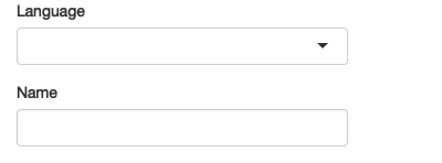 By using `req()`, the output is only shown once both language and name have been supplied