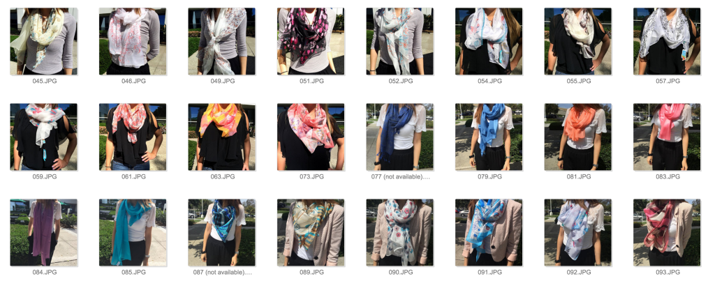 The Scarf Shop sample catalog.