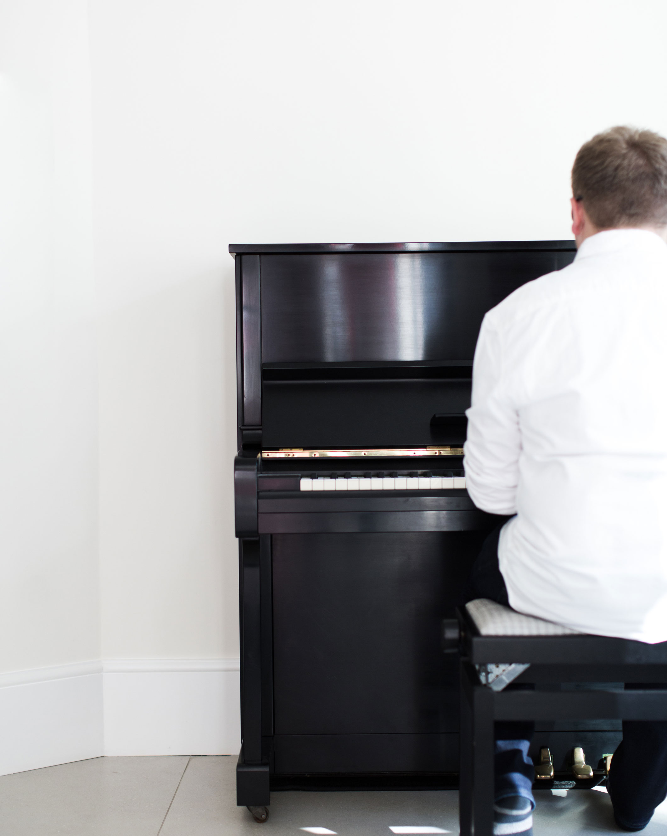 Jack Watkins hands on the piano