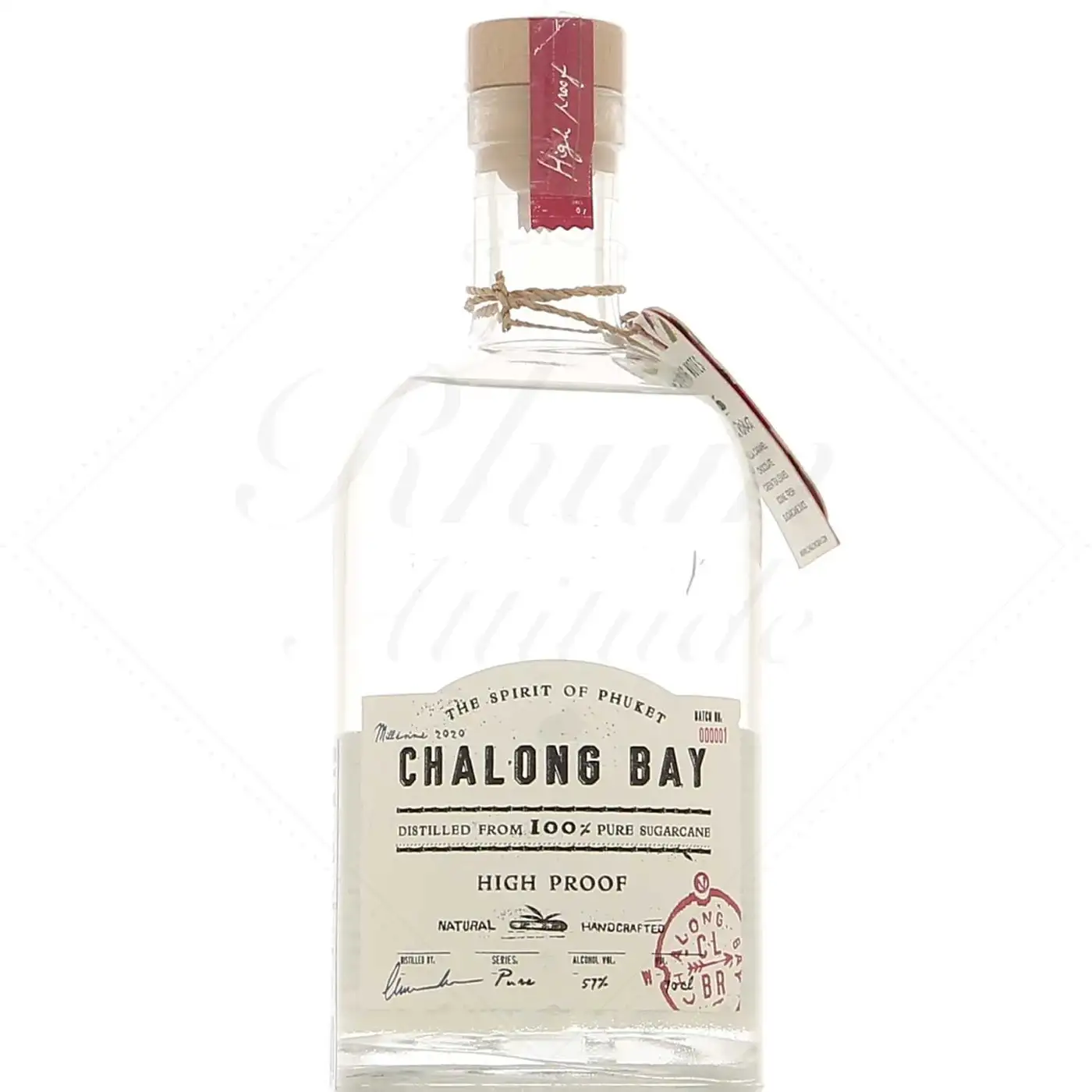 Image of the front of the bottle of the rum Chalong Bay High Proof