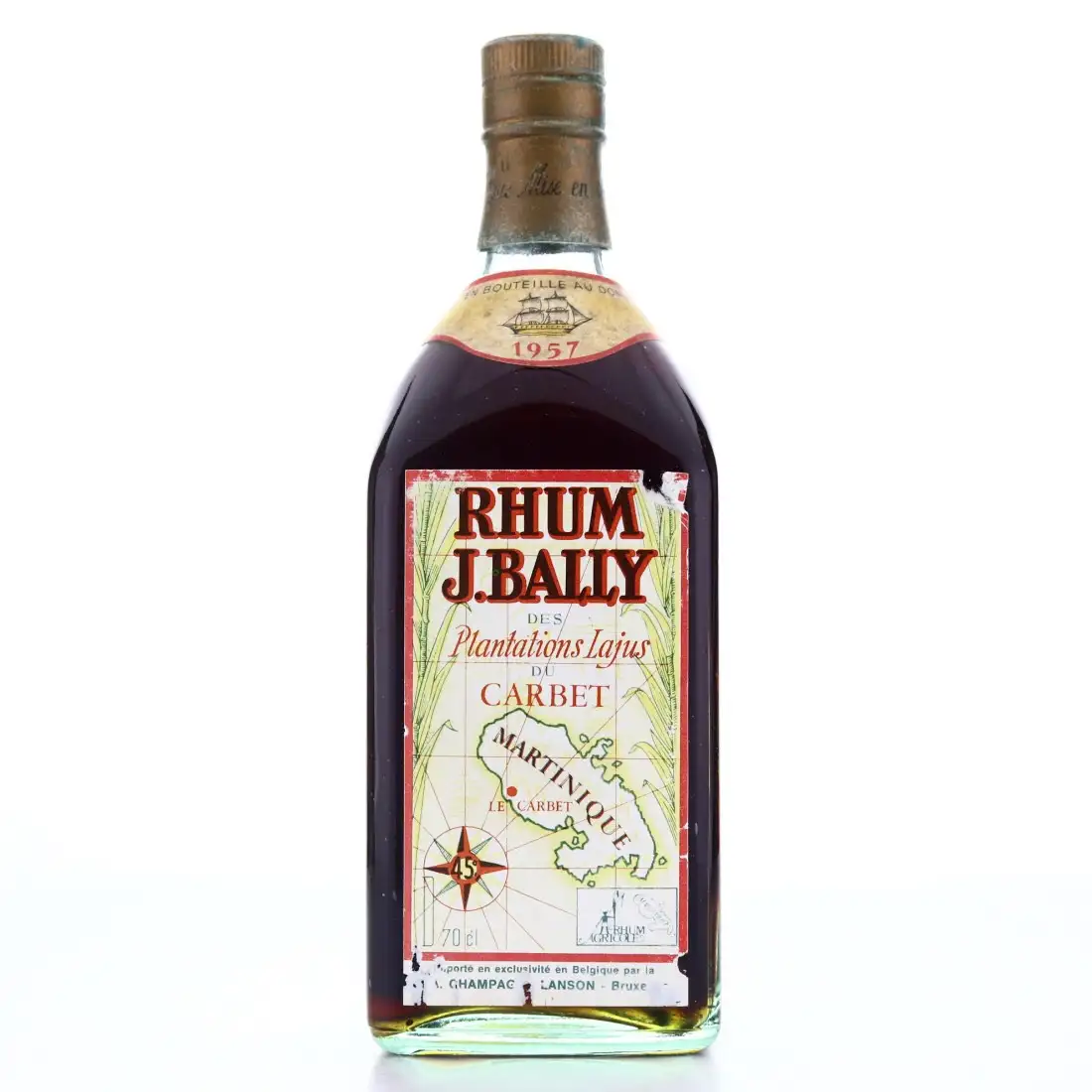 Image of the front of the bottle of the rum 1957