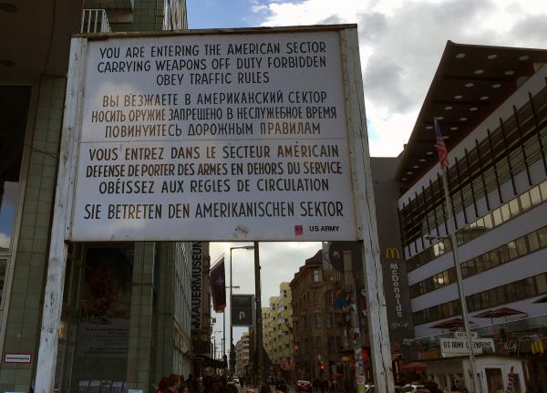 Checkpoint Charlie sign