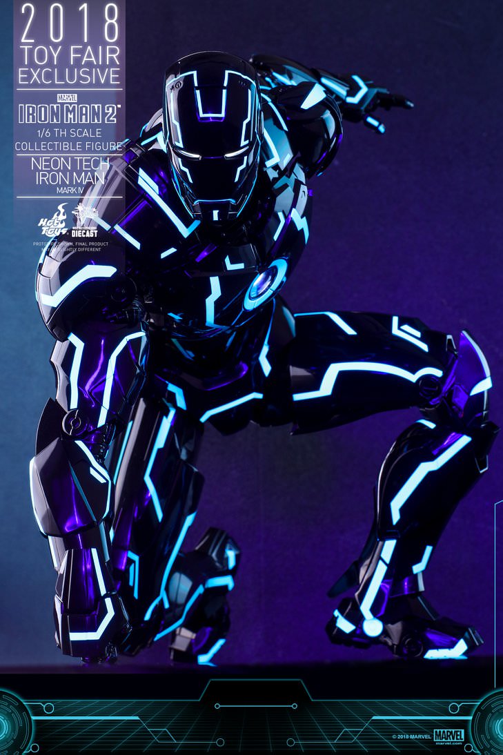 Hot Toys Iron Man 2 MMS485D24 Neon Tech Iron Man Mark IV 1/6th