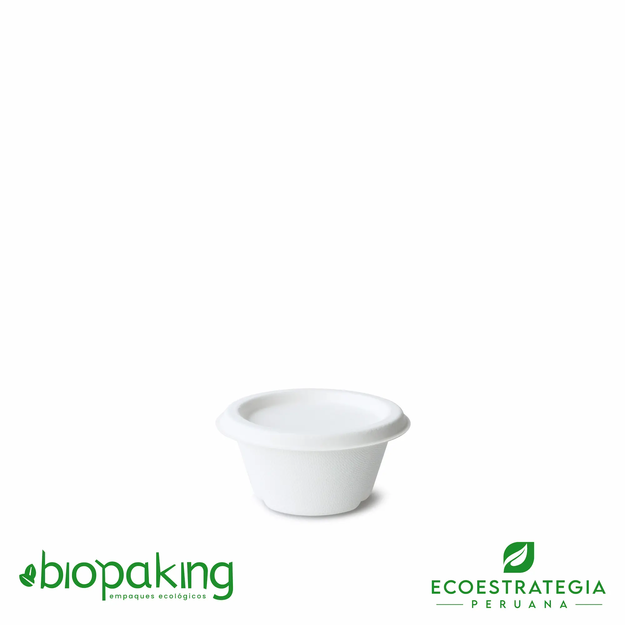 Este envase para cremas de 2oz, es un productos de material biodegradable hecho a base del bagazo de caña de azúcar. Cotiza tus ajiceros, salseros y pirotines.