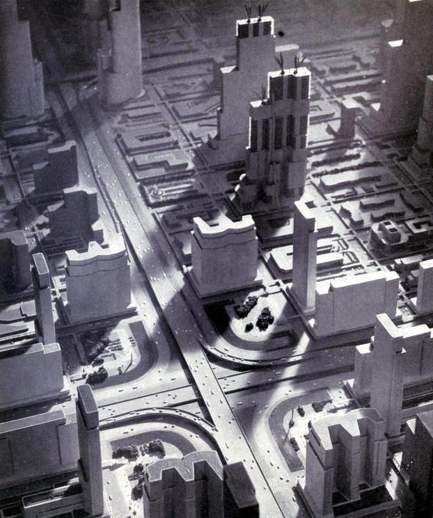 Birds eye view of Futurama, 1939