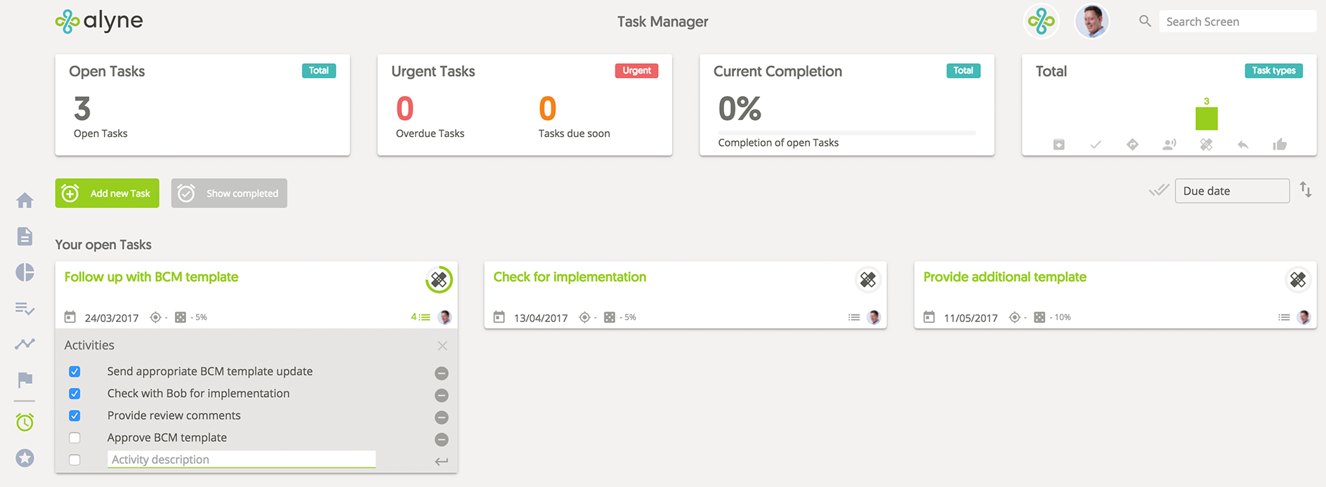 Risk Management task management bcm